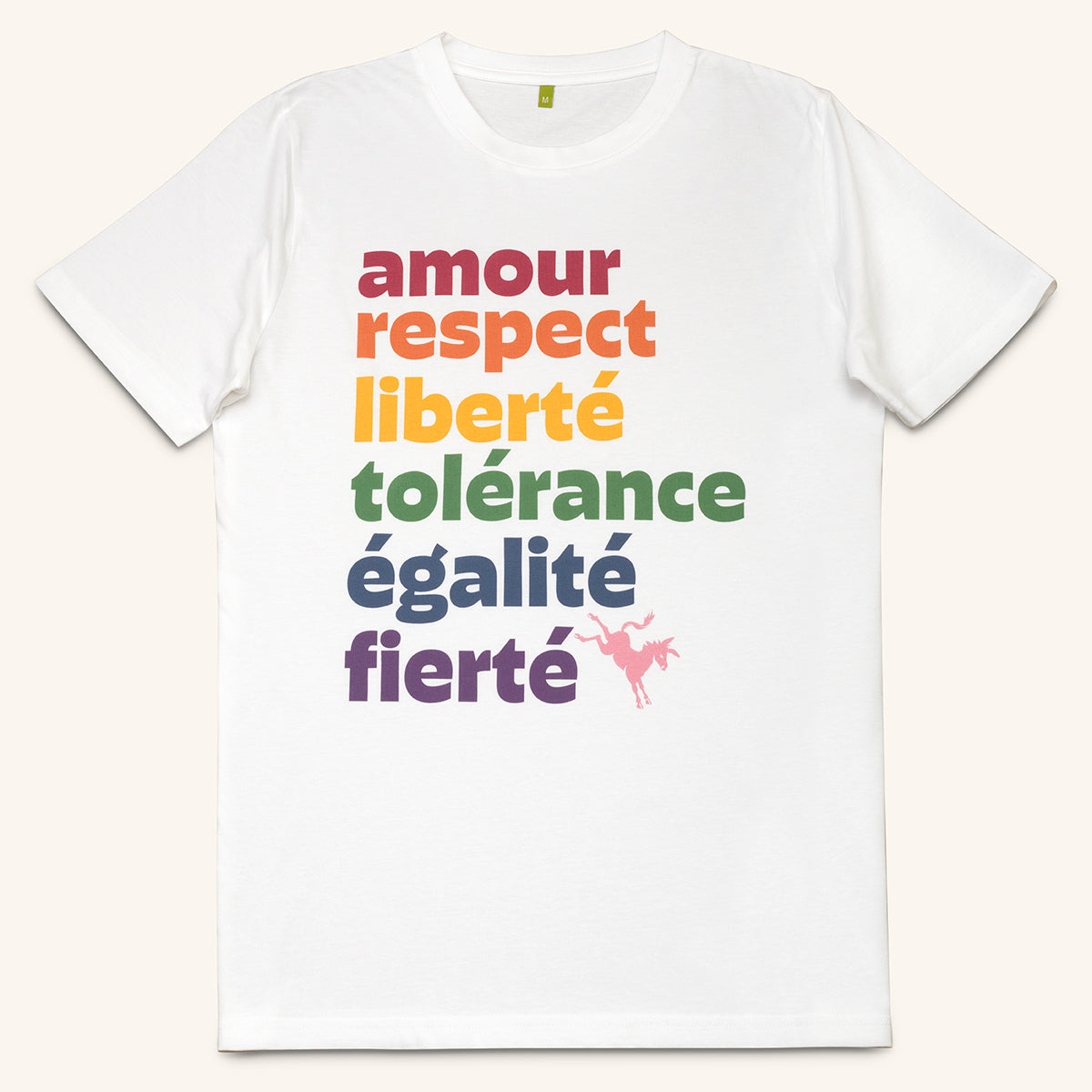 Organic cotton Pride t-shirt with French slogan