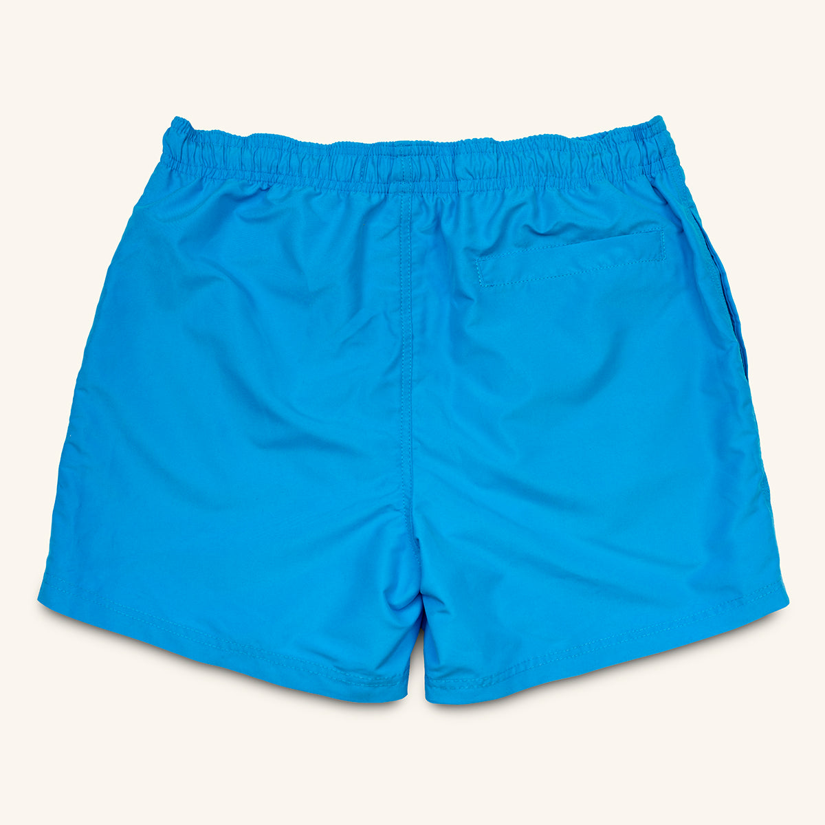 blue recycled polyester swim shorts back