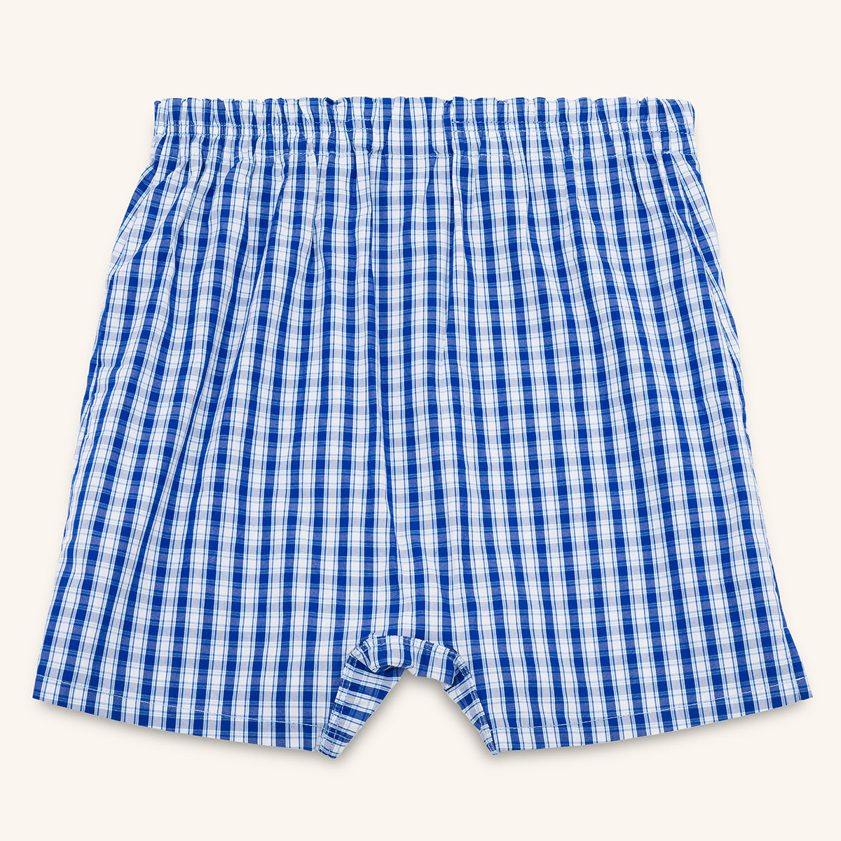 Blue Plaid Boxer Shorts