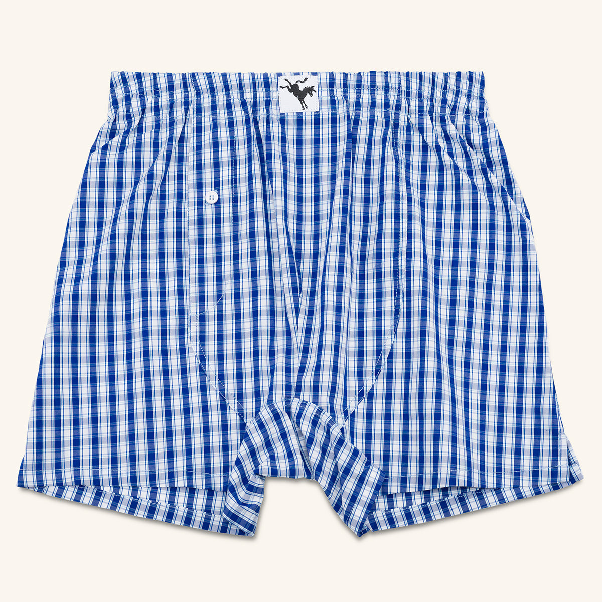 Blue Plaid Boxer Shorts