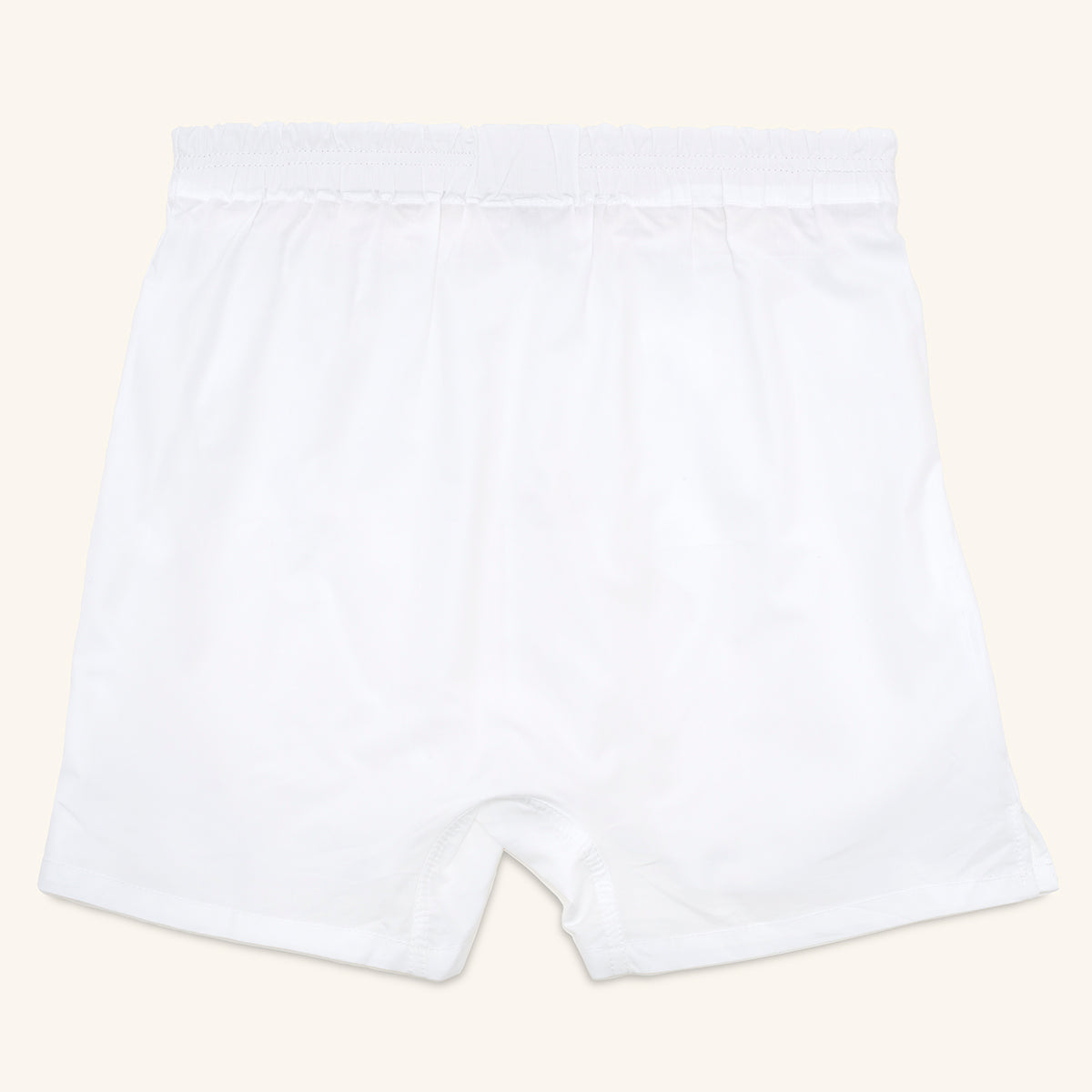 Boys' White Organic Cotton Boxer Shorts