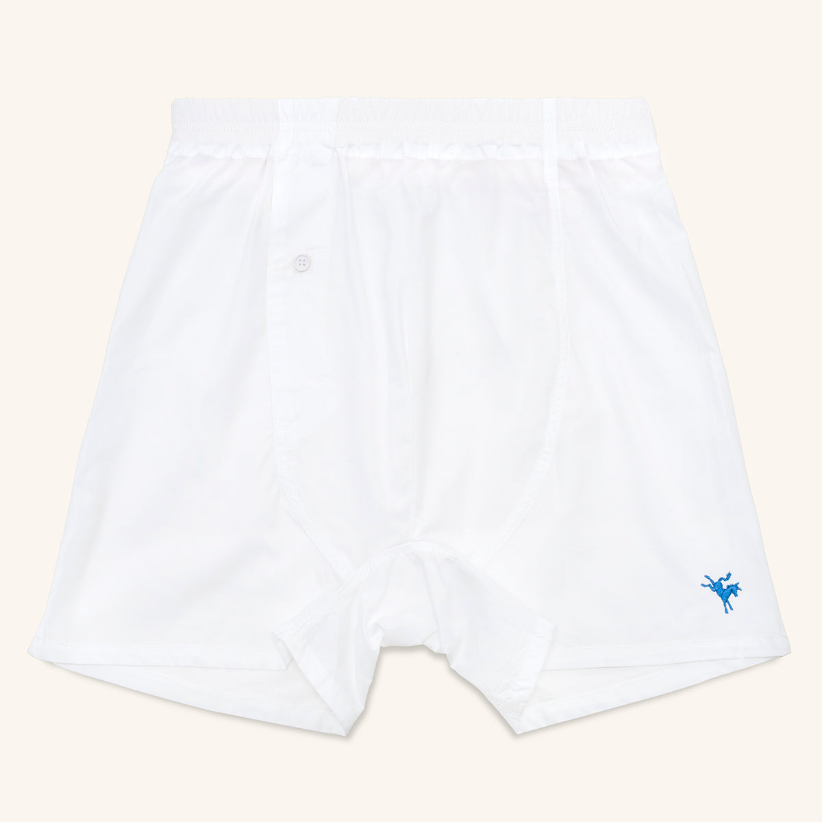 Boys' White Organic Cotton Boxer Shorts