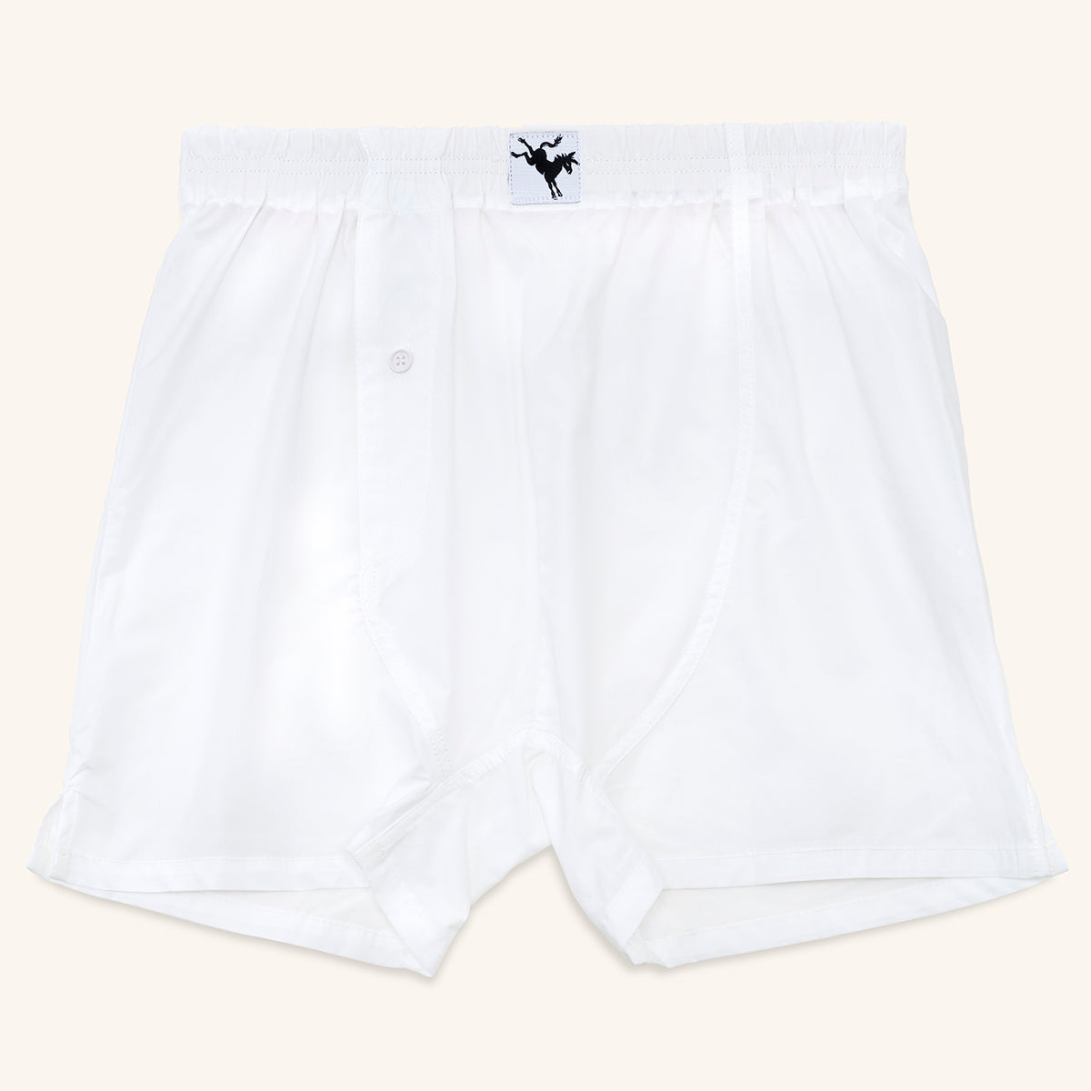 Boys' White Organic Cotton Boxer Shorts