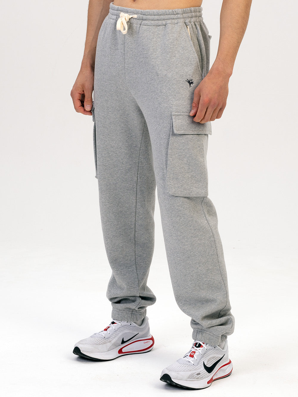 grey cargo sweatpants