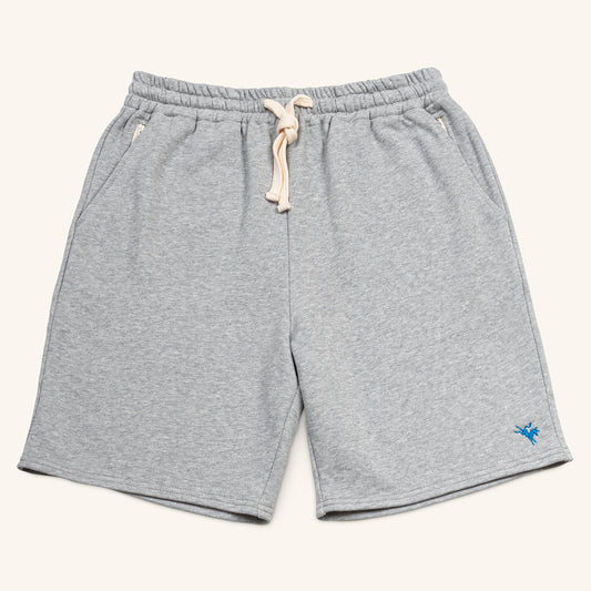 grey French terry shorts