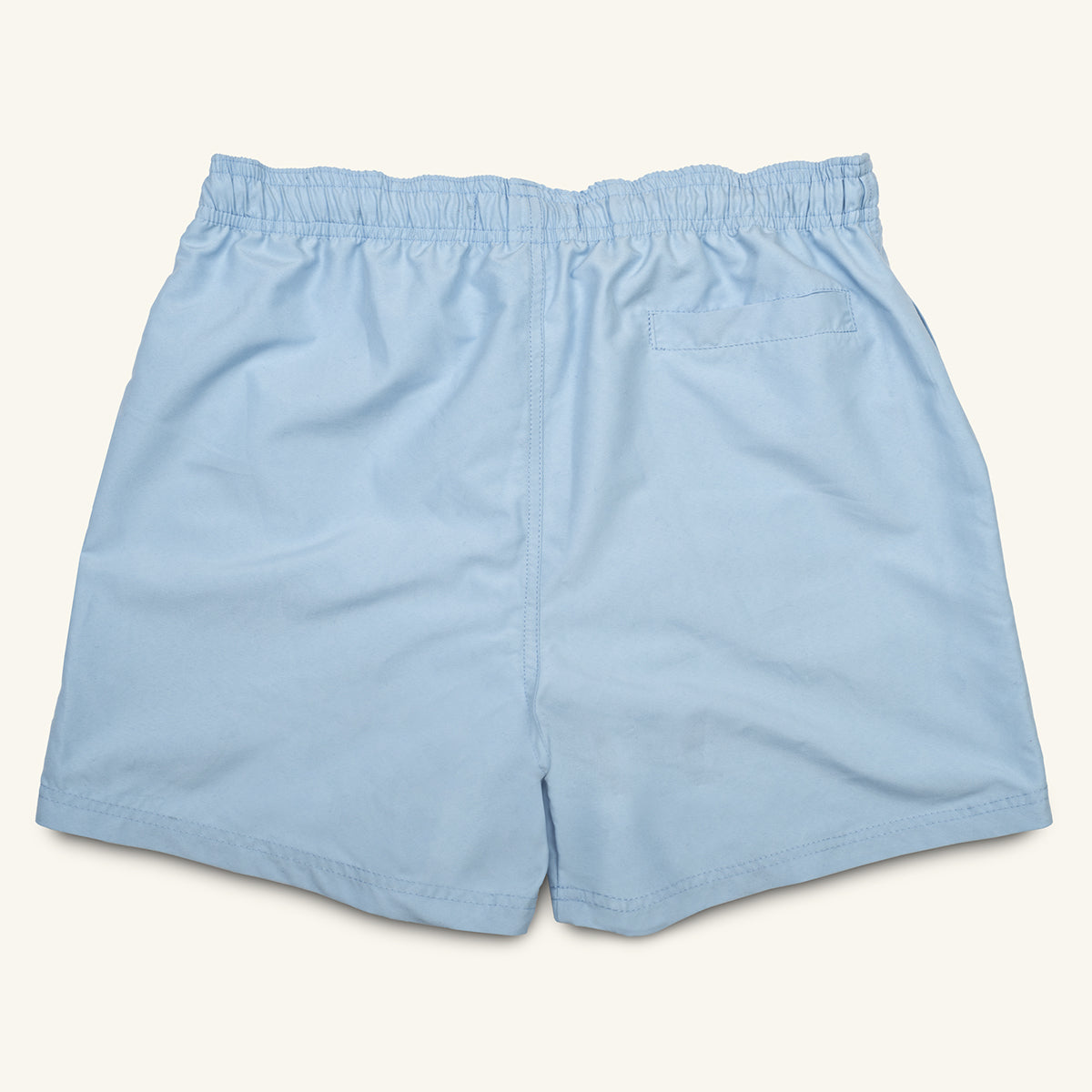 pale blue recycled swim shorts back