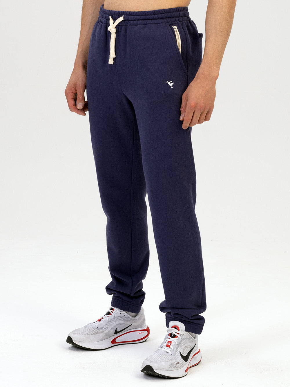 navy organic cotton joggers