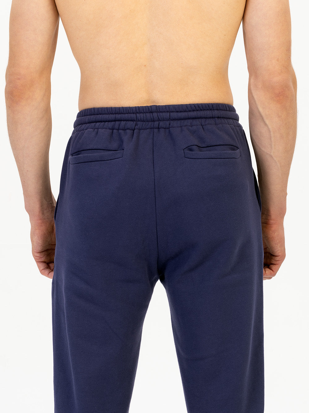 navy joggers back